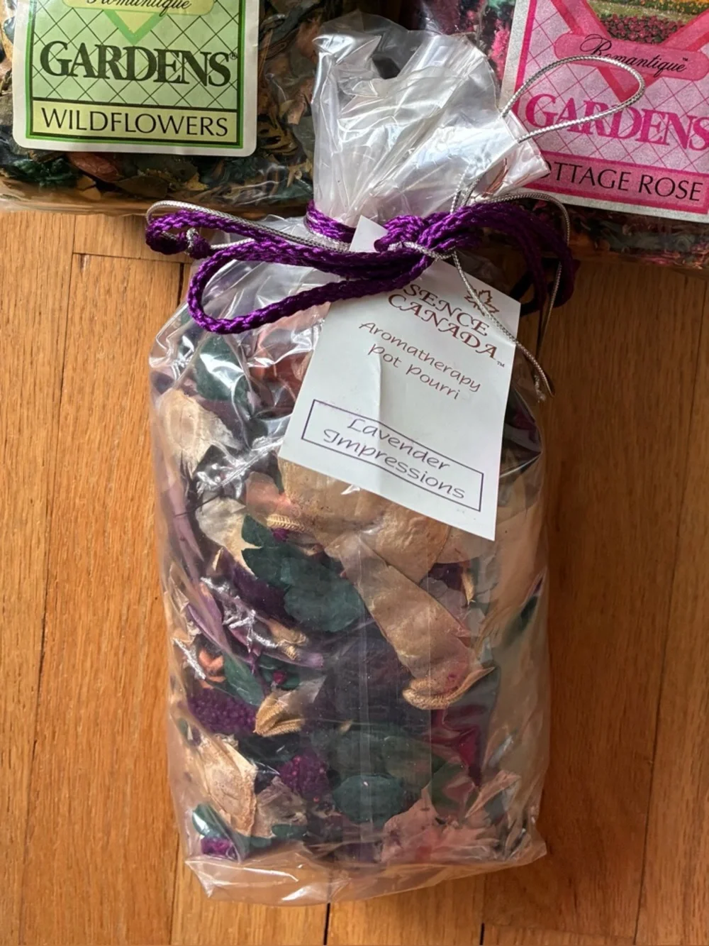 Potpourri Bags, 3 Sealed Bags, New Vintage, Wildflowers, Rose,  Lavender